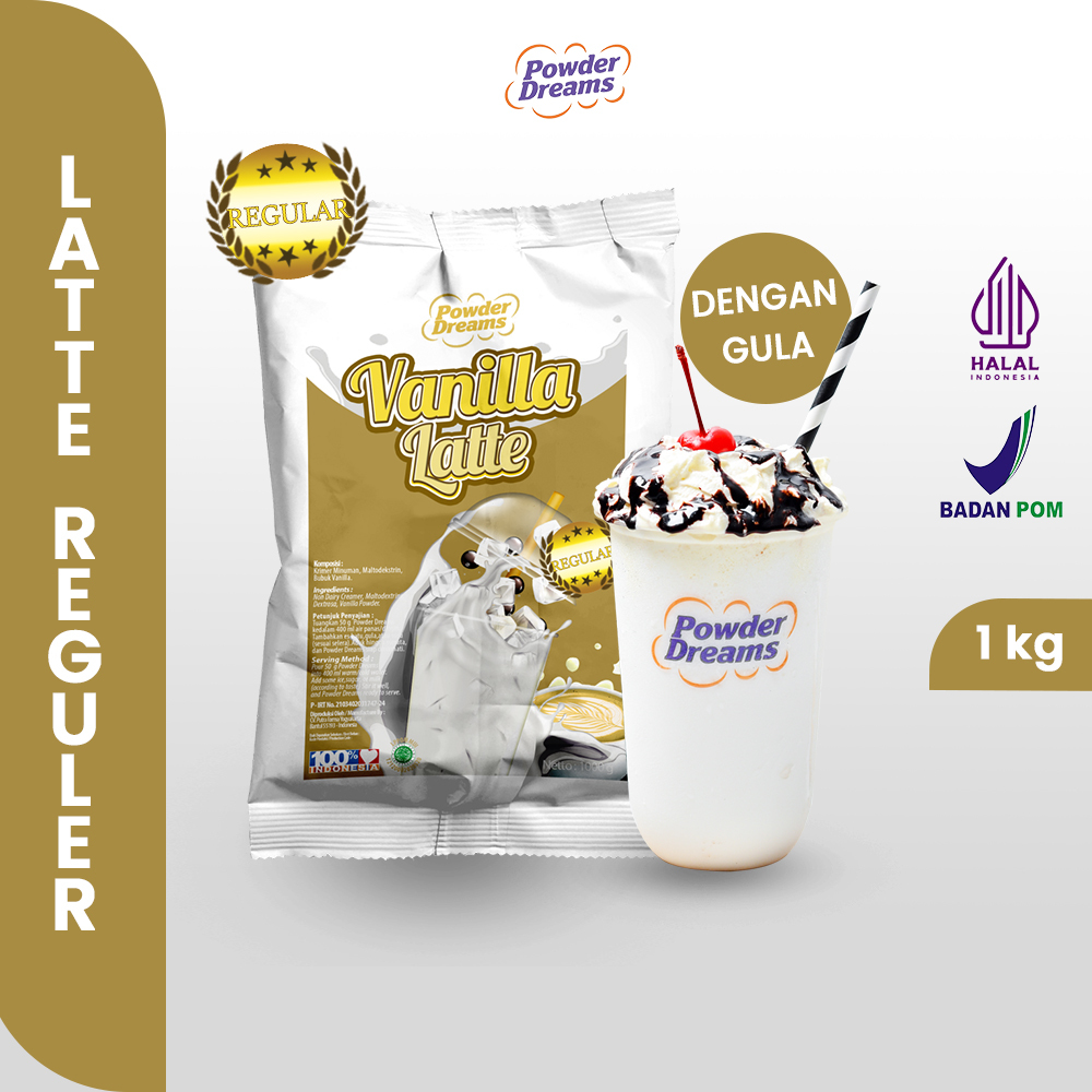 

Bubuk Minuman Rasa Latte Series varian Reguler kemasan 1KG - Powder Dreams