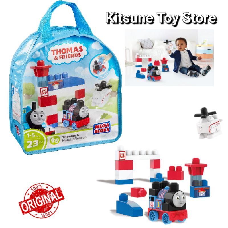 Mega Bloks Thomas & Friends Harold Rescue 23 Pcs - Mainan Kereta Anak