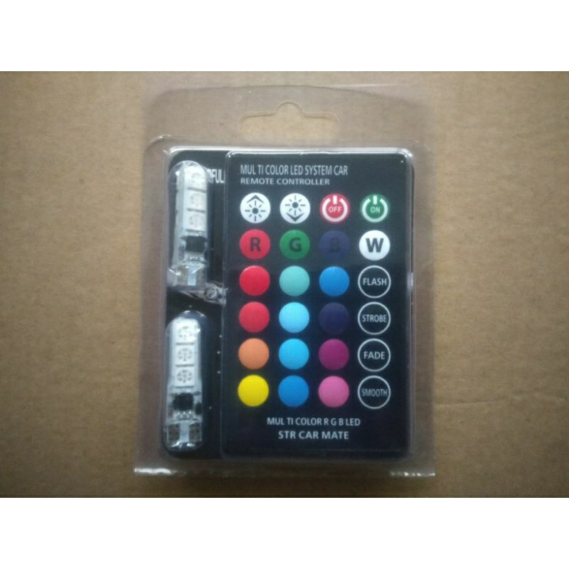 LAMPU LED T10 RGB REMOTE
