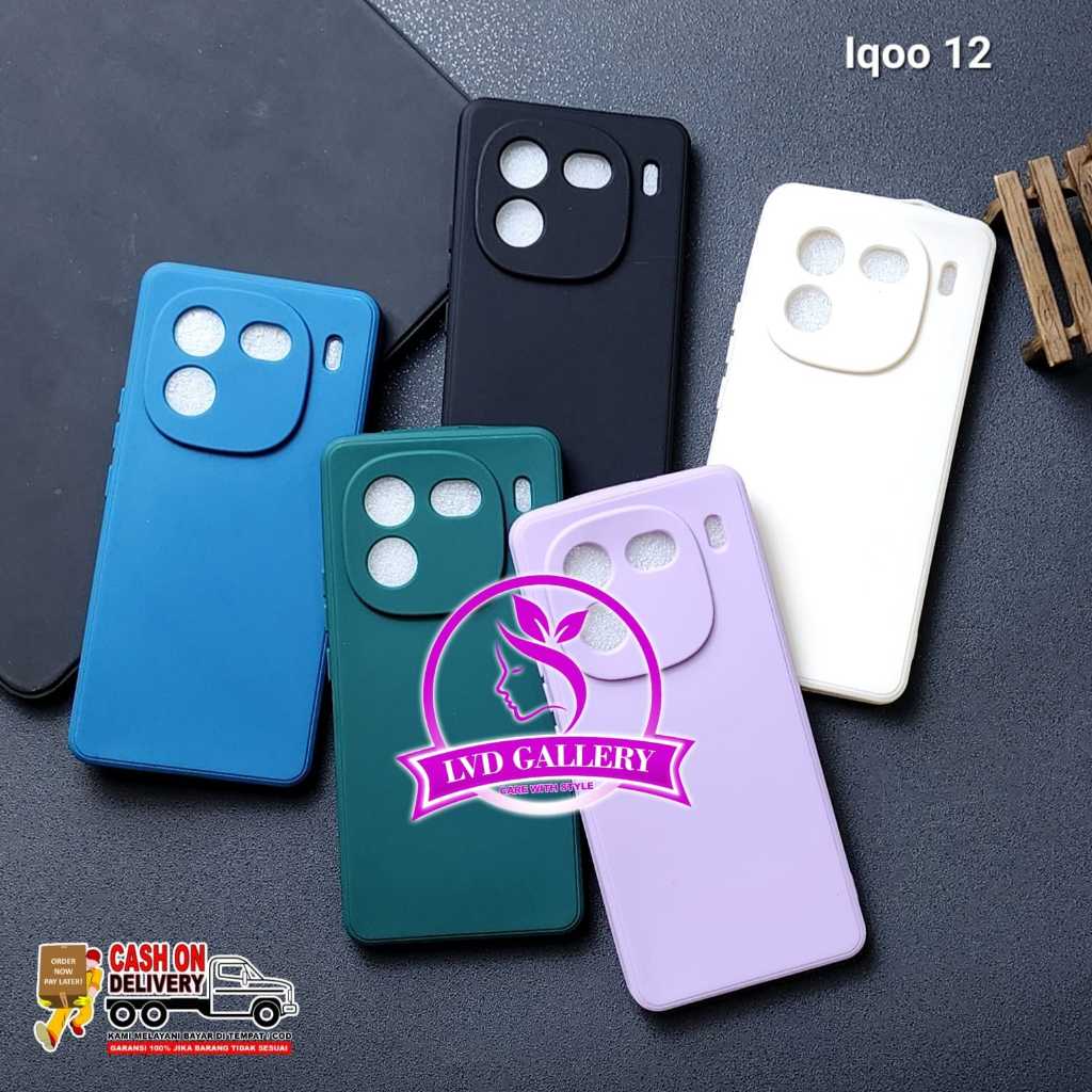 Iqoo 11 5G Iqoo 12 5G liquid Silicone / Macaron Square Color Case Iqoo 11 5G Iqoo 12 5G MS-1