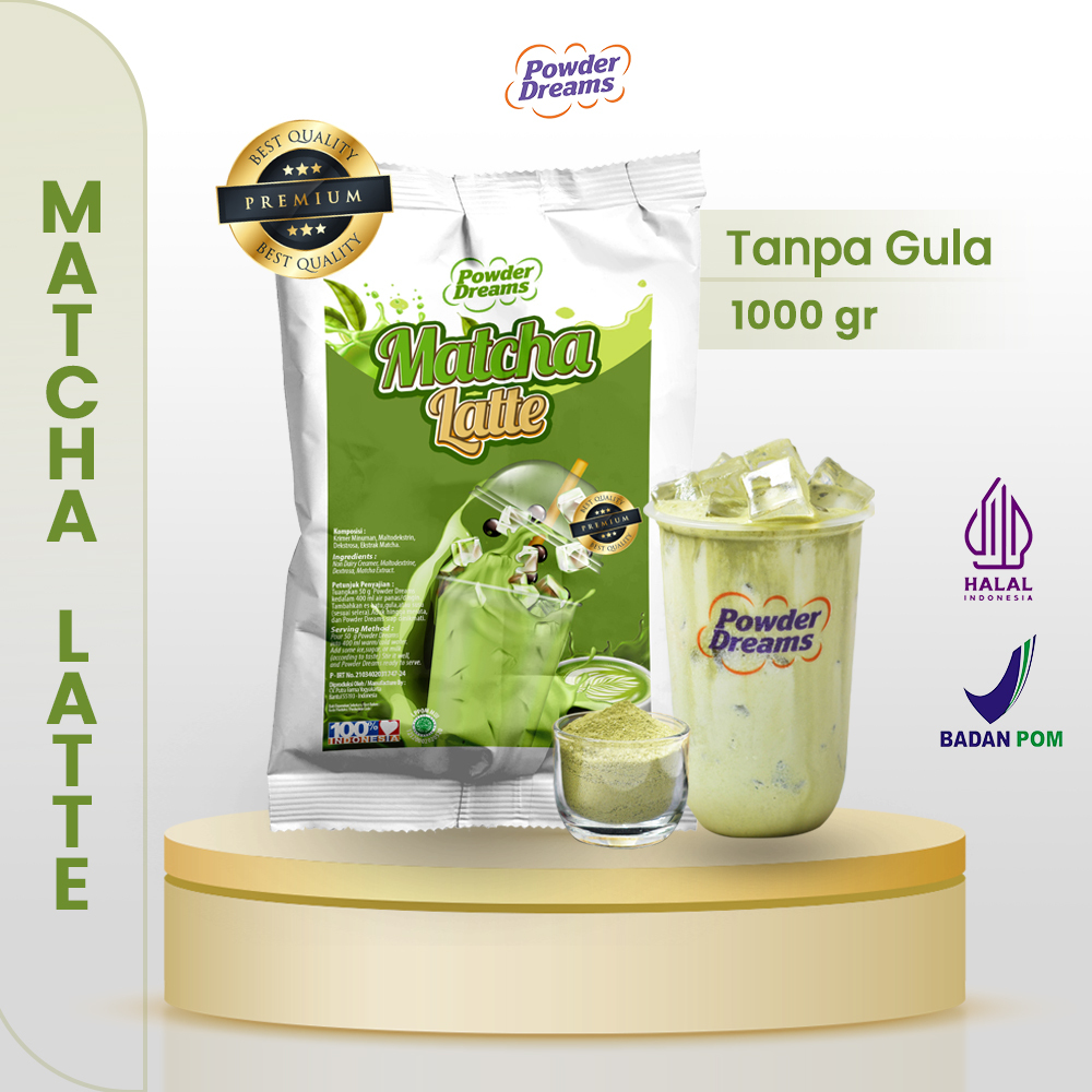 

Powder Dreams - Bubuk Minuman Rasa Matcha Latte Kemasan 1 KG