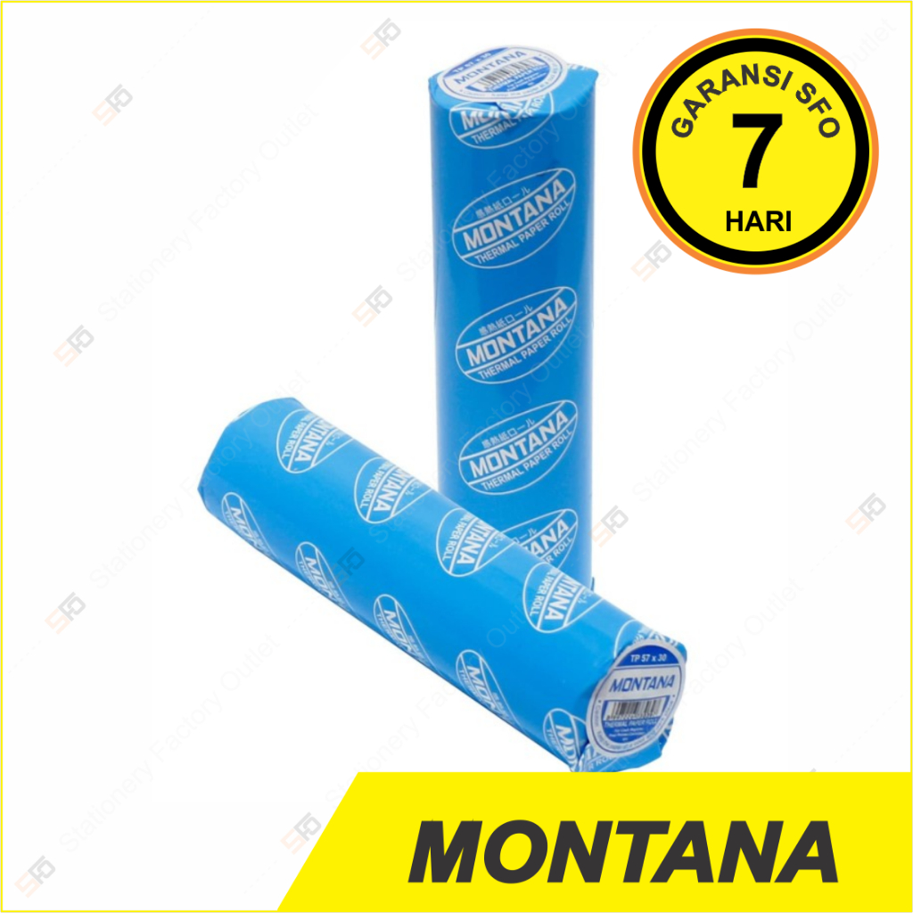 

Paper Roll Montana 57 x 30 mm - Kertas Thermal Struk Kasir 57x30 - SFO Semarang Official