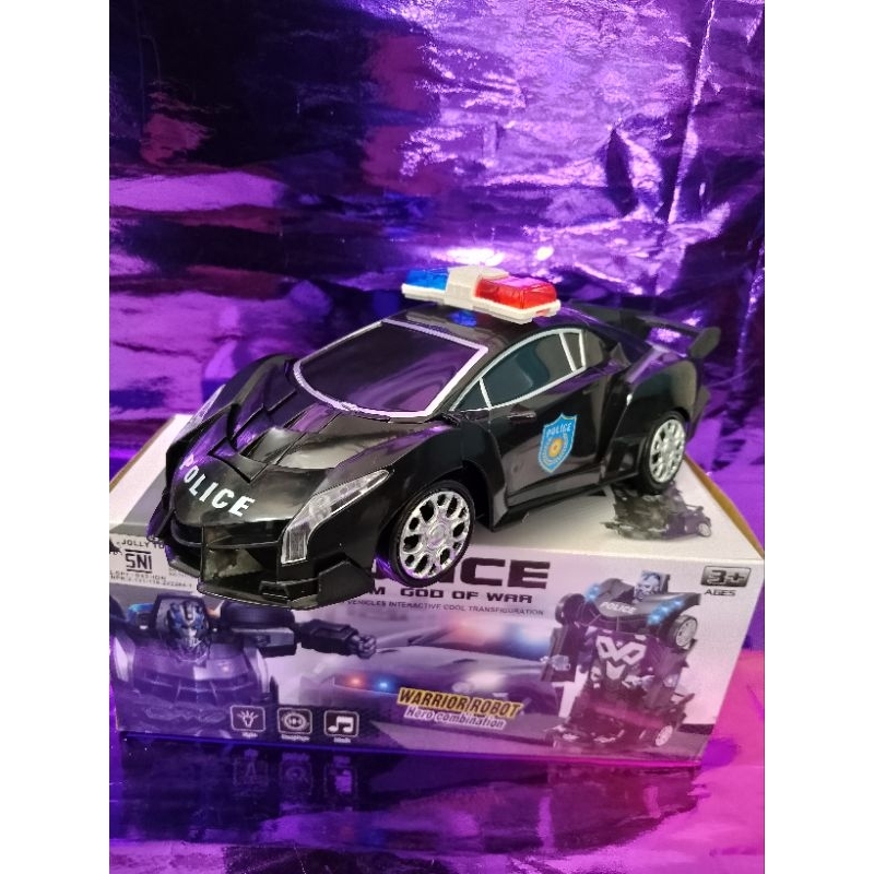 Mainan robot mobil polisi