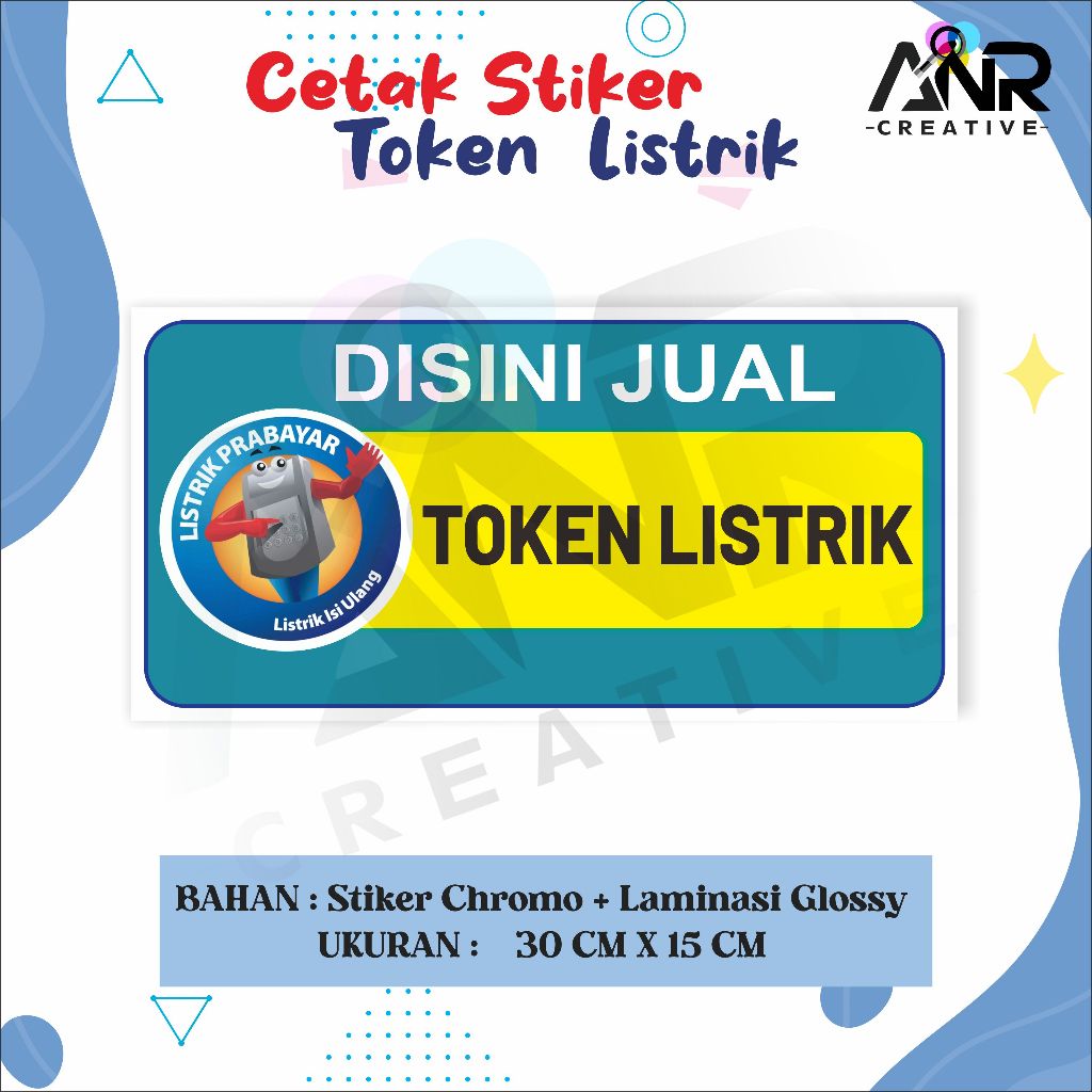 Stiker Jual Token Listrik / Cetak Stiker Konter / Stiker Konter