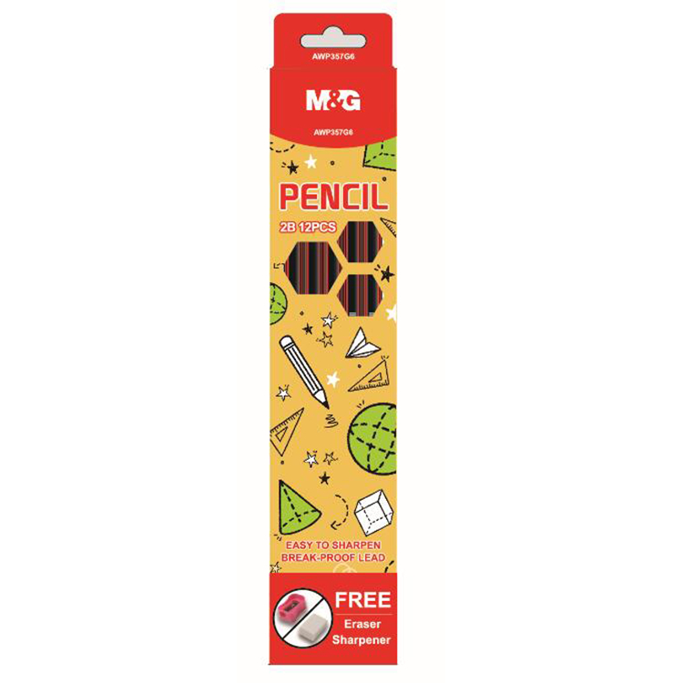 

Pensil 2B M&G AWP357G6 2B Wood Pencil Original 100 Bagus