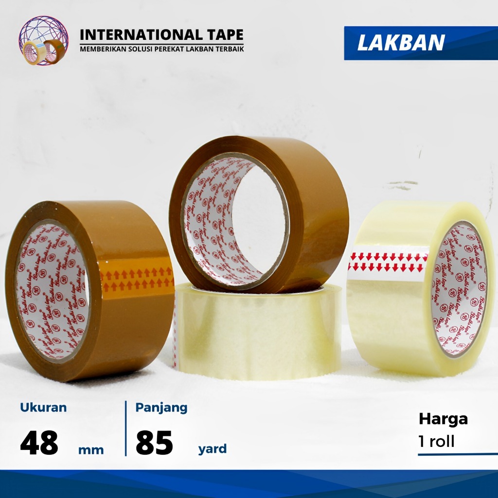 

OPP lakban BODHI " bening coklat 48mm x 85yard TAPE "PERPCS