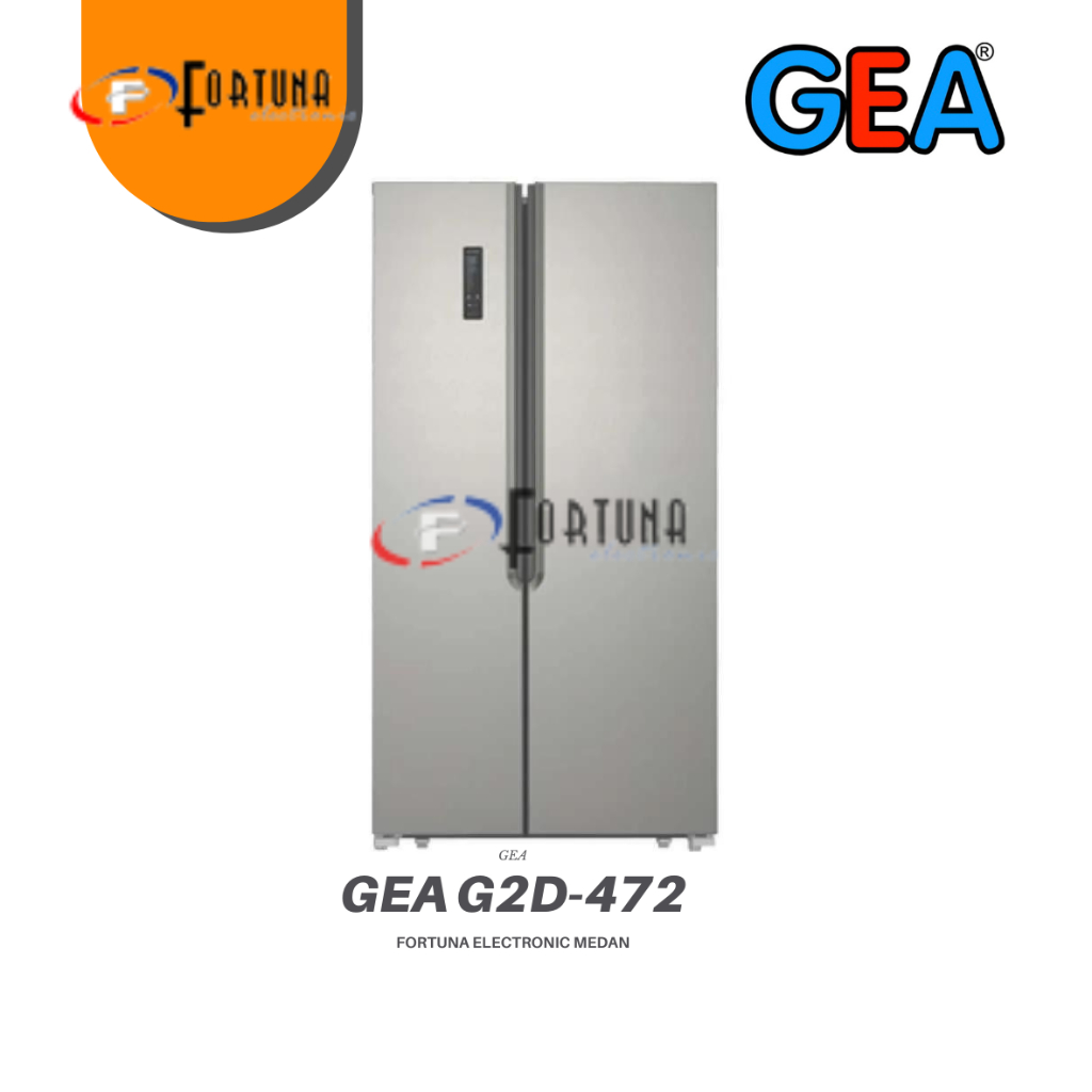 KULKAS GEA SIDE BY SIDE G2D-472 INOX SILVER MEDAN