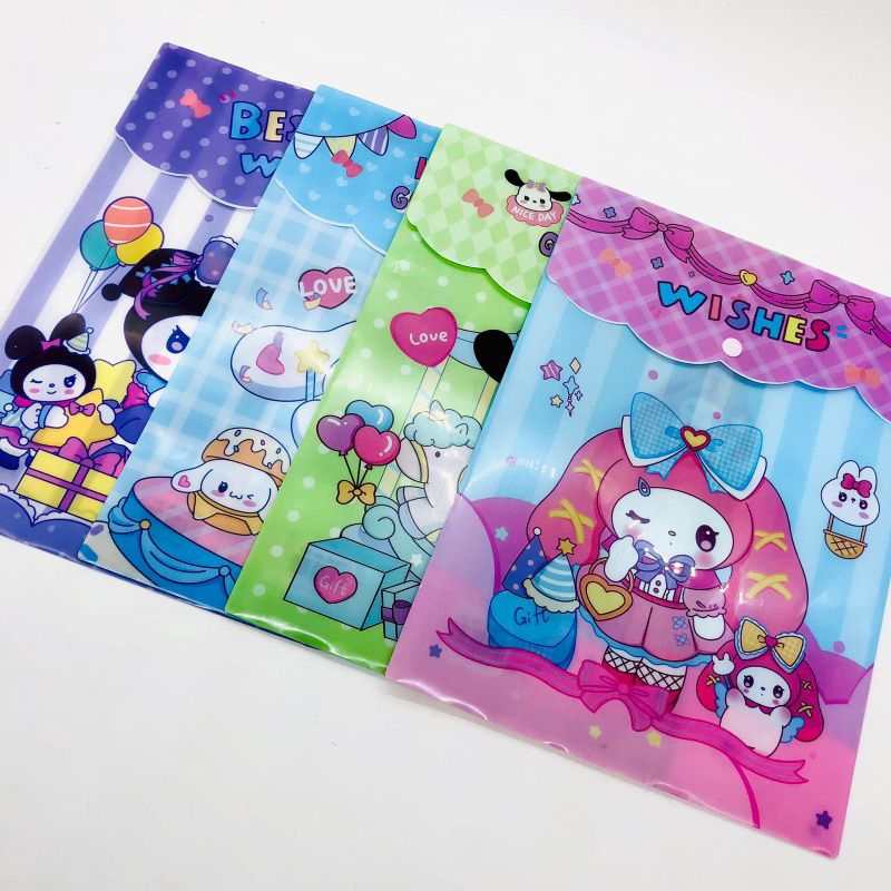 

Sf map sanrio/map size A4/map motif/map dokumen lucu/map kuro melo morol pocha