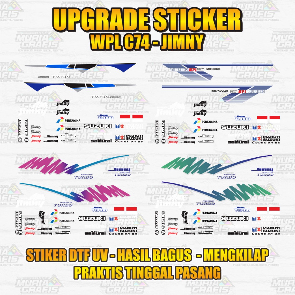 UPGRADE STIKER RC WPL C74 SUZUKI JIMNY