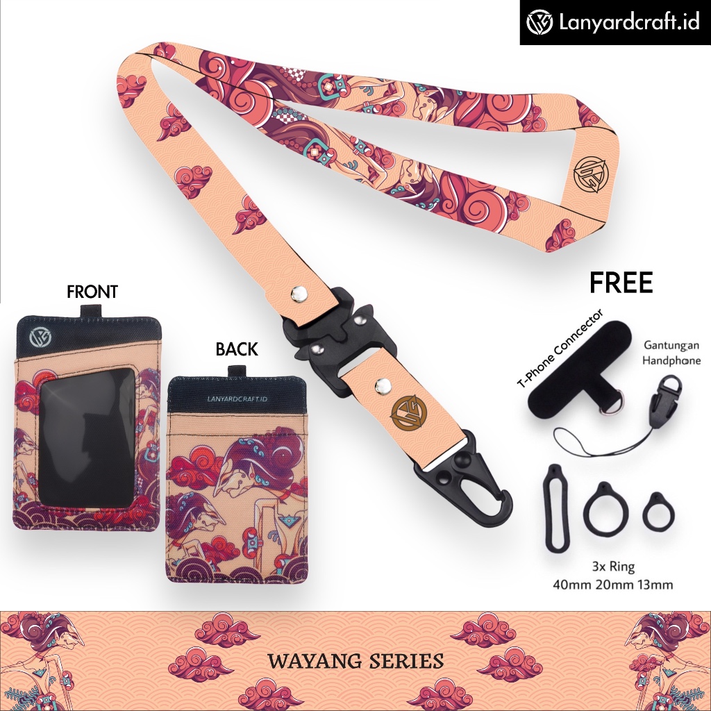 

LC.ID Lanyard Craft Wayang V4 Gantungan Tali Holder Card Printing - Wayang Series