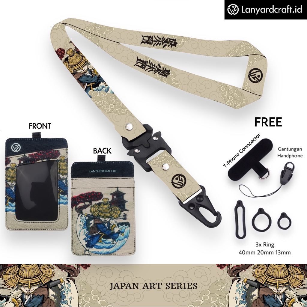 

LC.ID Lanyard Craft Japan Art V1 Gantungan Tali Holder Card Printing - Japan Art Series