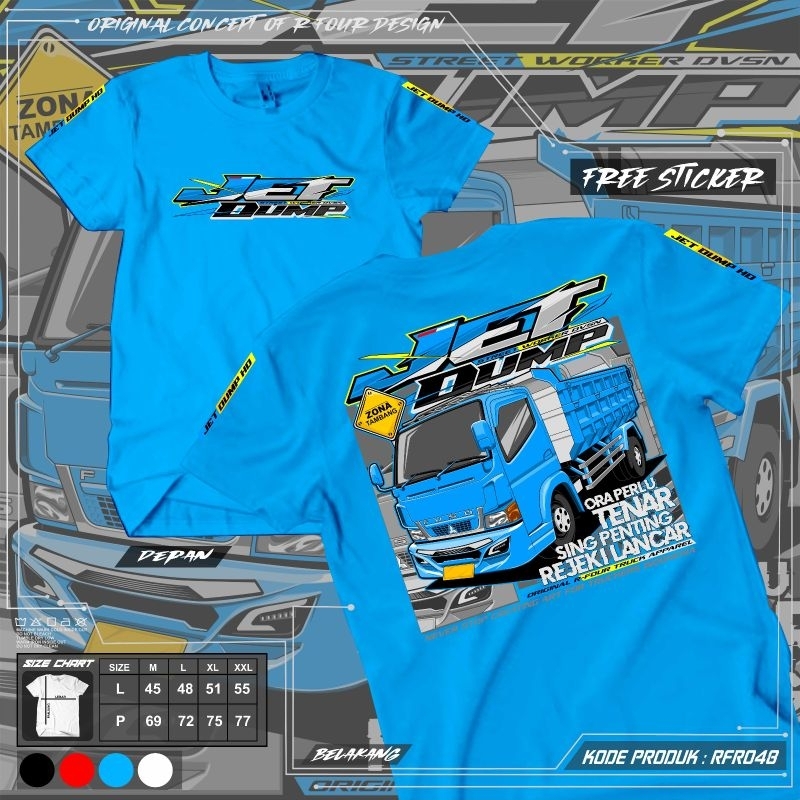 rfr 48 kaos jet dump truk baju truk dam terbaru baju driver dam truk