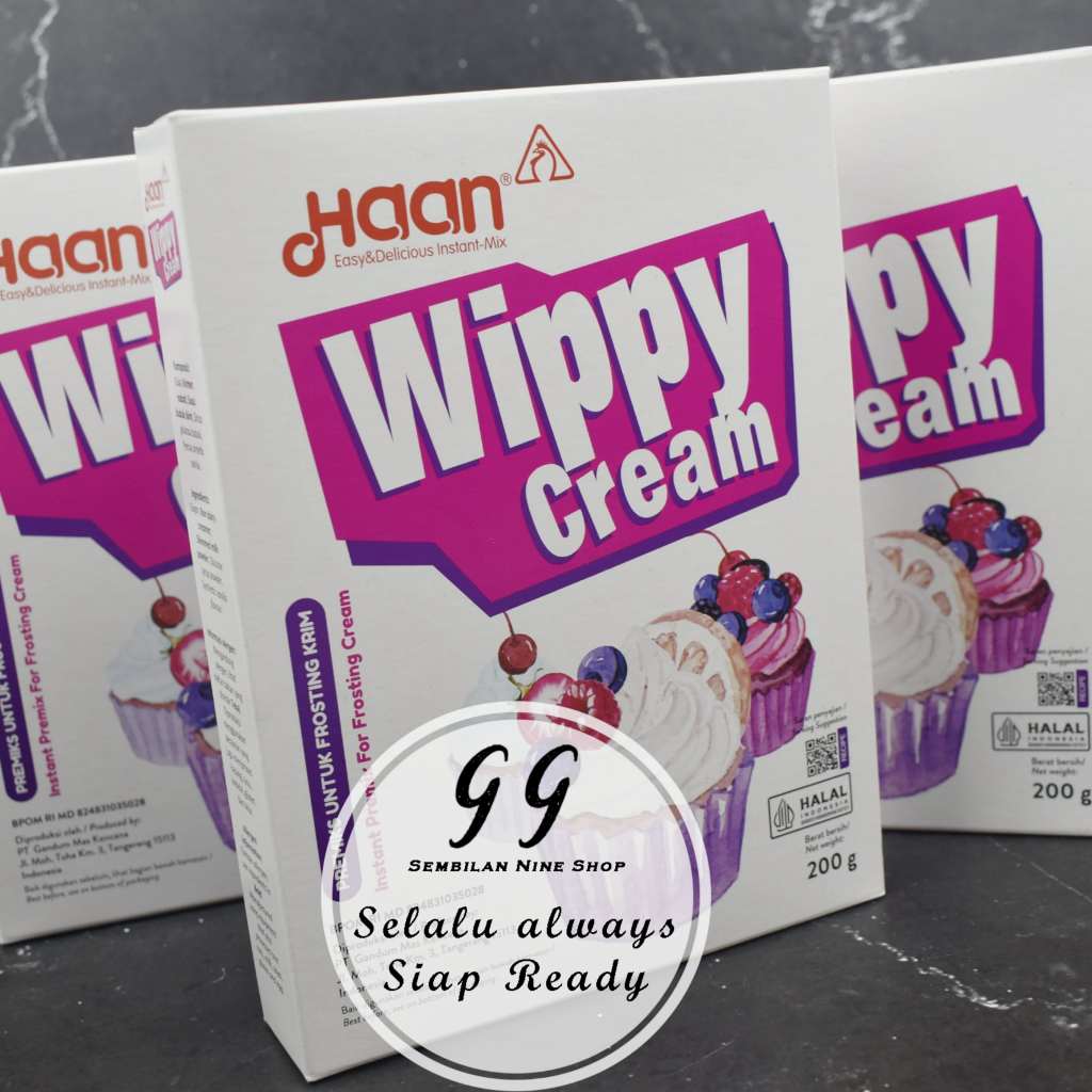 

WIPPY CREAM 200 GRAM Haan Whipping Cream Powder Topping Bubuk Krim Kocok Whip Toping