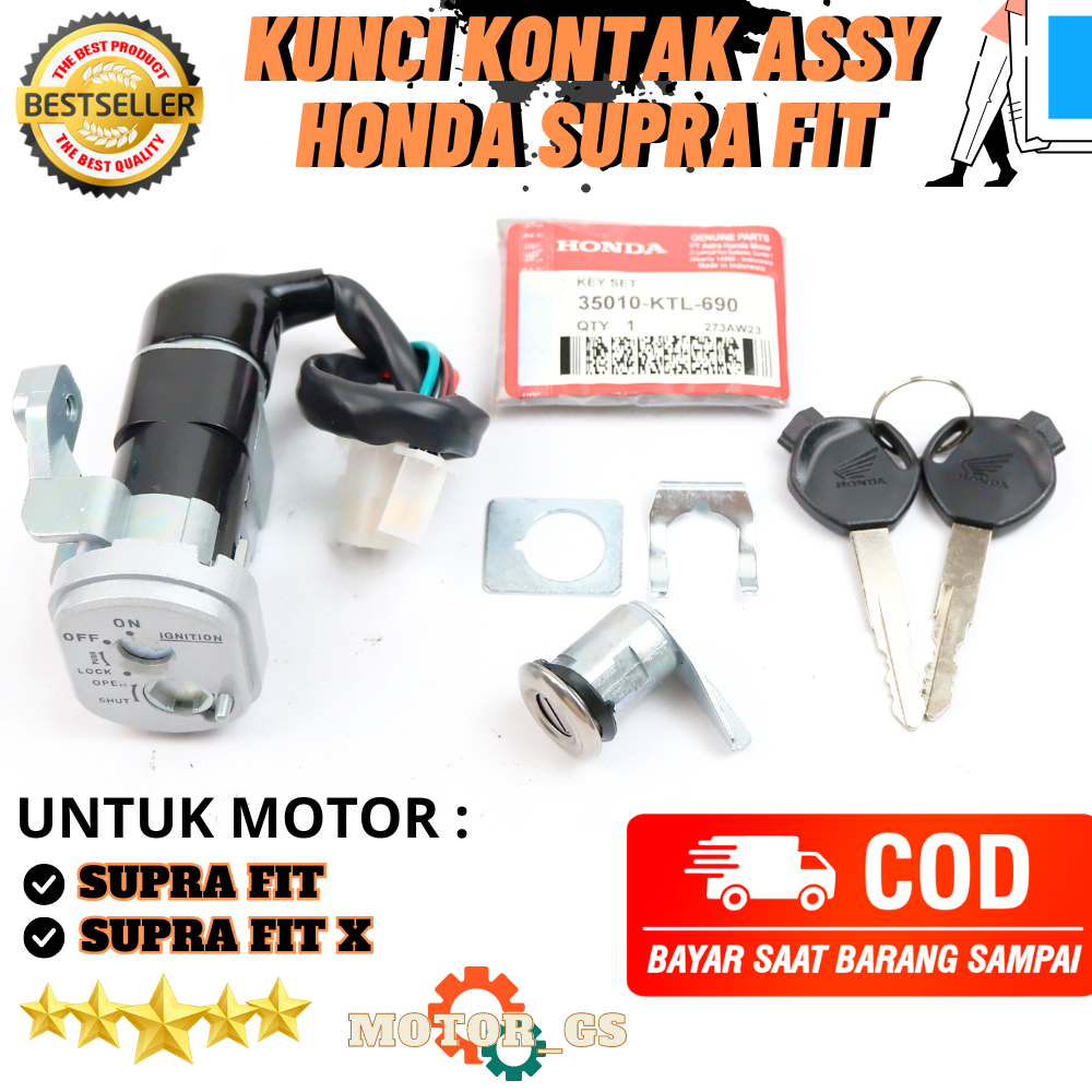 Kunci Kontak Motor Honda Supra FIT New / Kunci Kontak KTL Honda Supra FIT - 35010-KTL-690