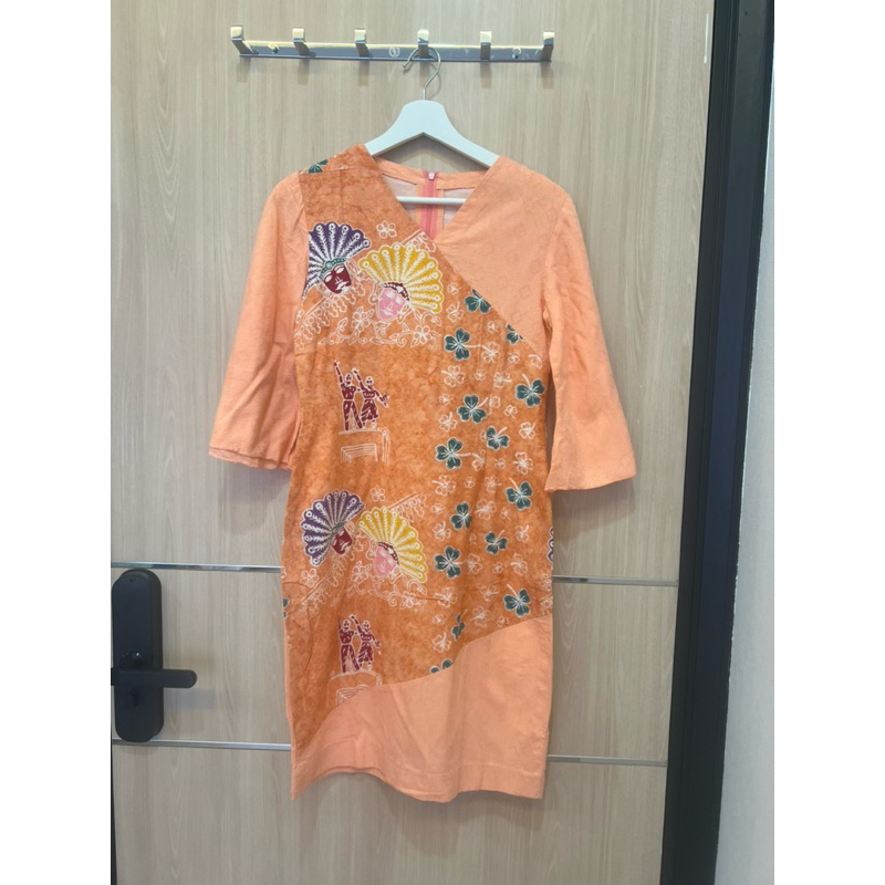 Dress Batik Wanita/ Batik Tulis Betawi/ Dress batik Jakarta perempuan
