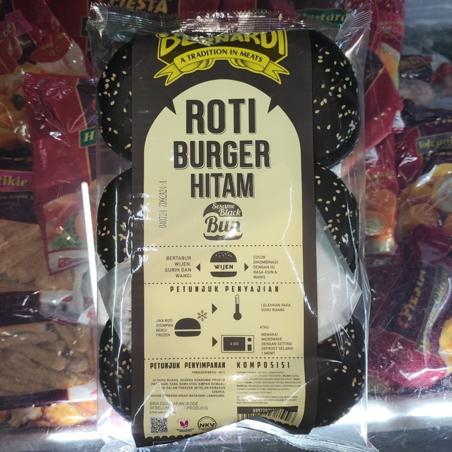 

Bernardi roti burger hitam isi 6