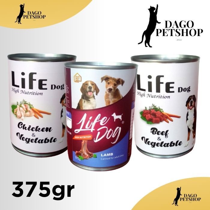 LIFE DOG kaleng 375gr wet food anjing LIFE DOG