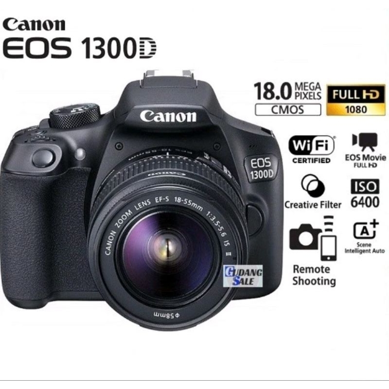 Camera canon eos 1300D + Lensa kit