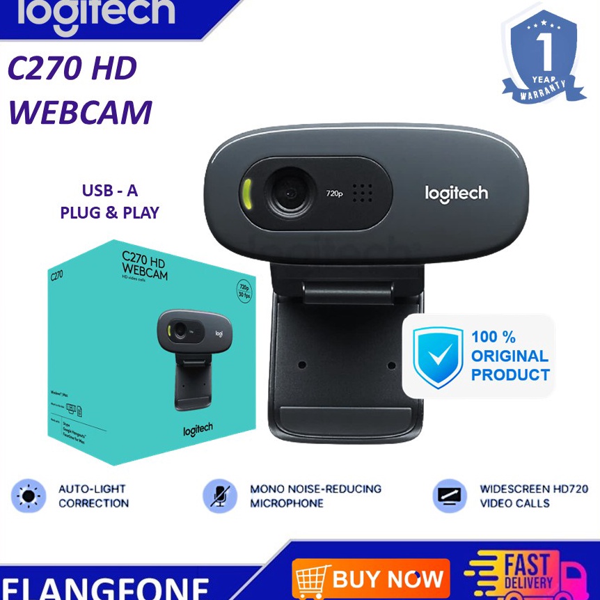 ART B49G Logitech C27 Webcam HD 72P WebCam Logitech C27 Webcam Logitech Ori