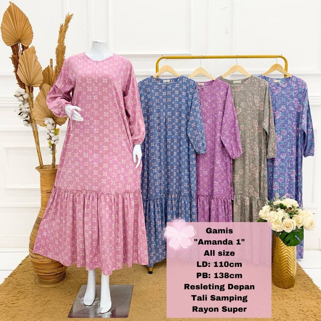 BATIK ELTAZA / DRESS GAMIS / GAMIS DASTER / AMANDA 1