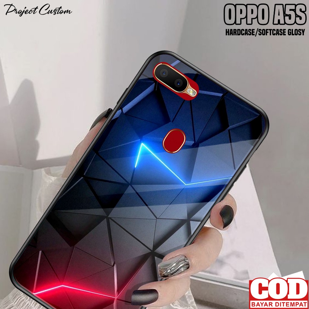 Case Oppo A5S - Casing Hp Oppo A5S Motif ( ASBT ) - Softcase Glass Kaca - Kondom Hp - Cassing - Peli