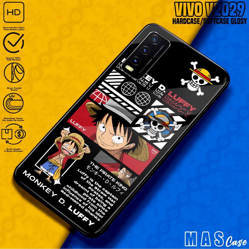 Case VIVO V2029 - Casing Hp VIVO V2029 ( ONE PIECE ) Silikon Hp VIVO V2029 - Softcase Glass Kaca - K