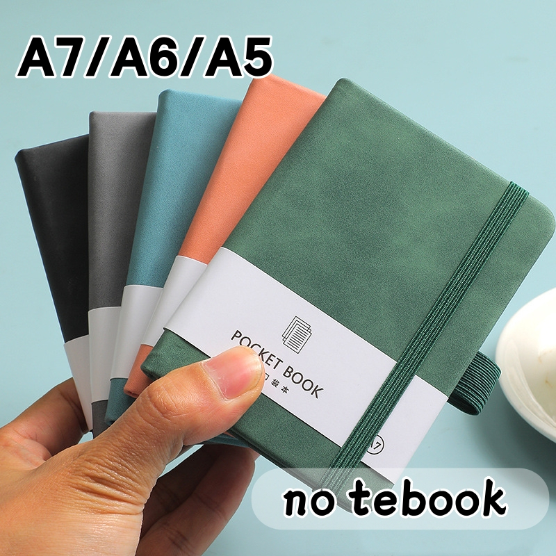 

Notebook Mini A7 A6 Leather Sideband Notebook Portable A5 Pen Pocket Notebook-miss art