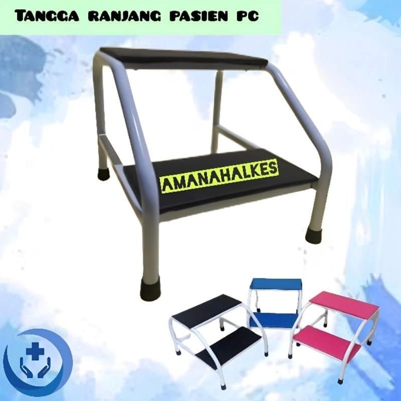 tangga pasien pc/besi, tangga ranjang pasien, foot step, tangga bed pasien
