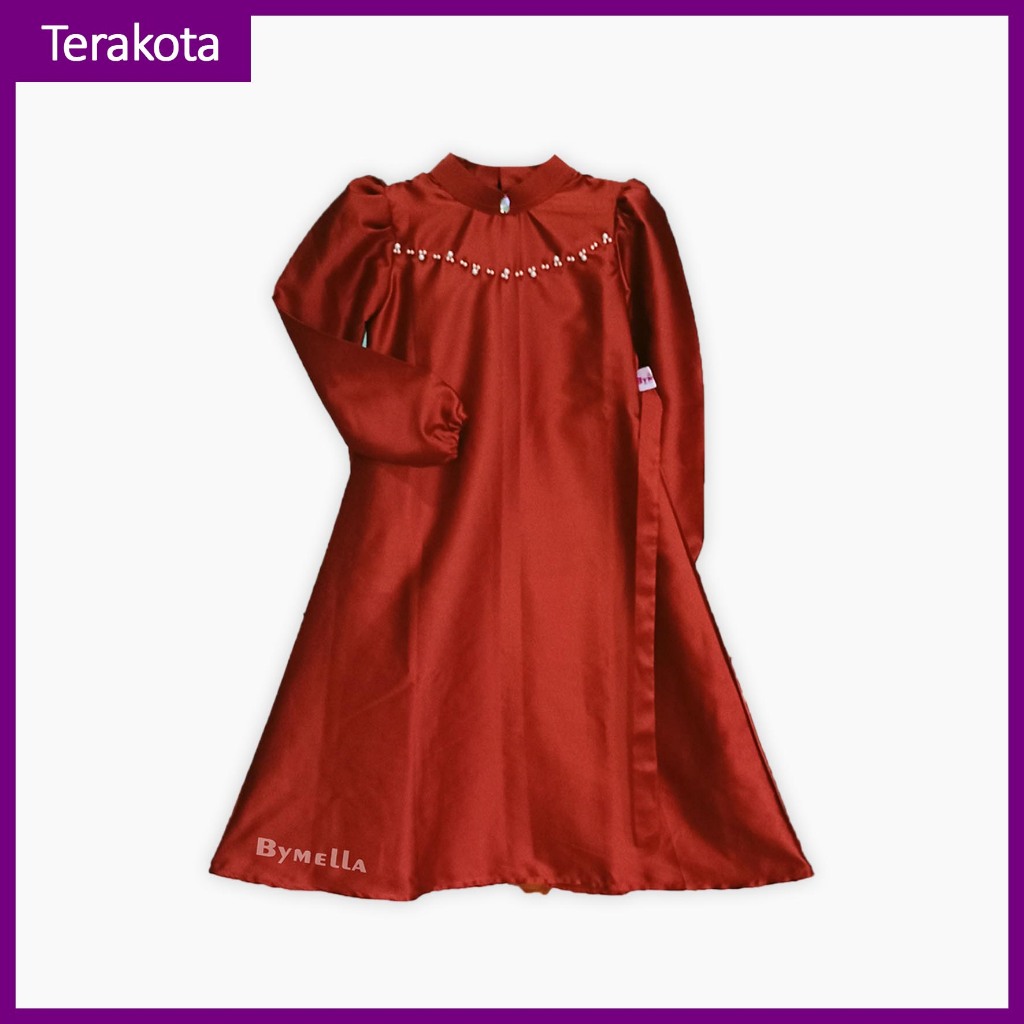 Bymella - Terakota Nada Dress / Baju Anak / Baju Pesta Anak / Dress Anak / Baju Anak Satin / Baju An