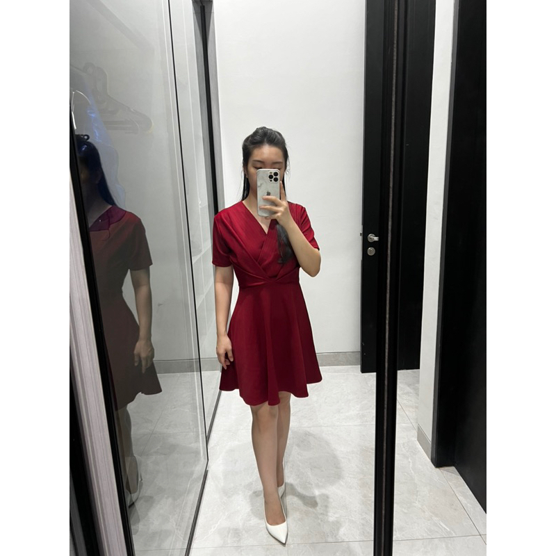 red dress flare mekar