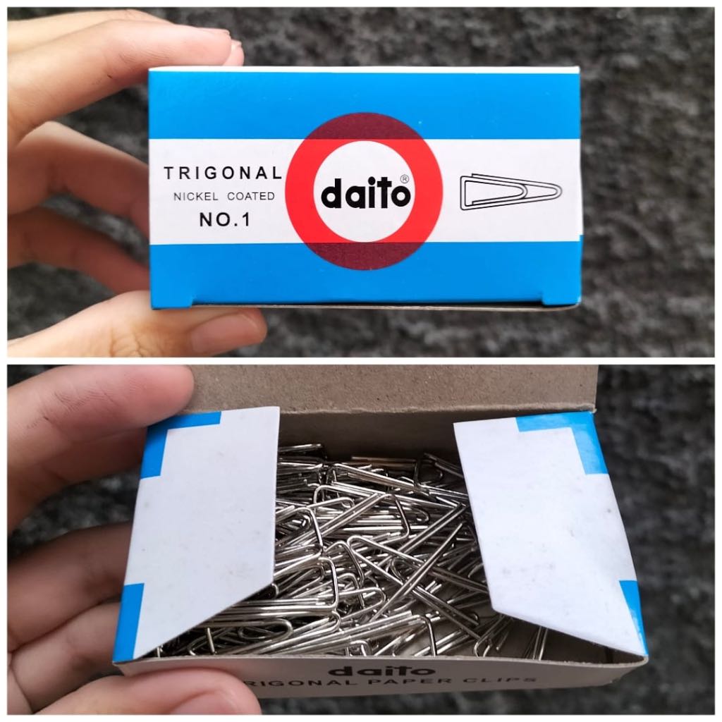 

[KOTAK DALAM] Paper clip/ trigonal clip/ penjepit kertas DAITO no.1 BESAR