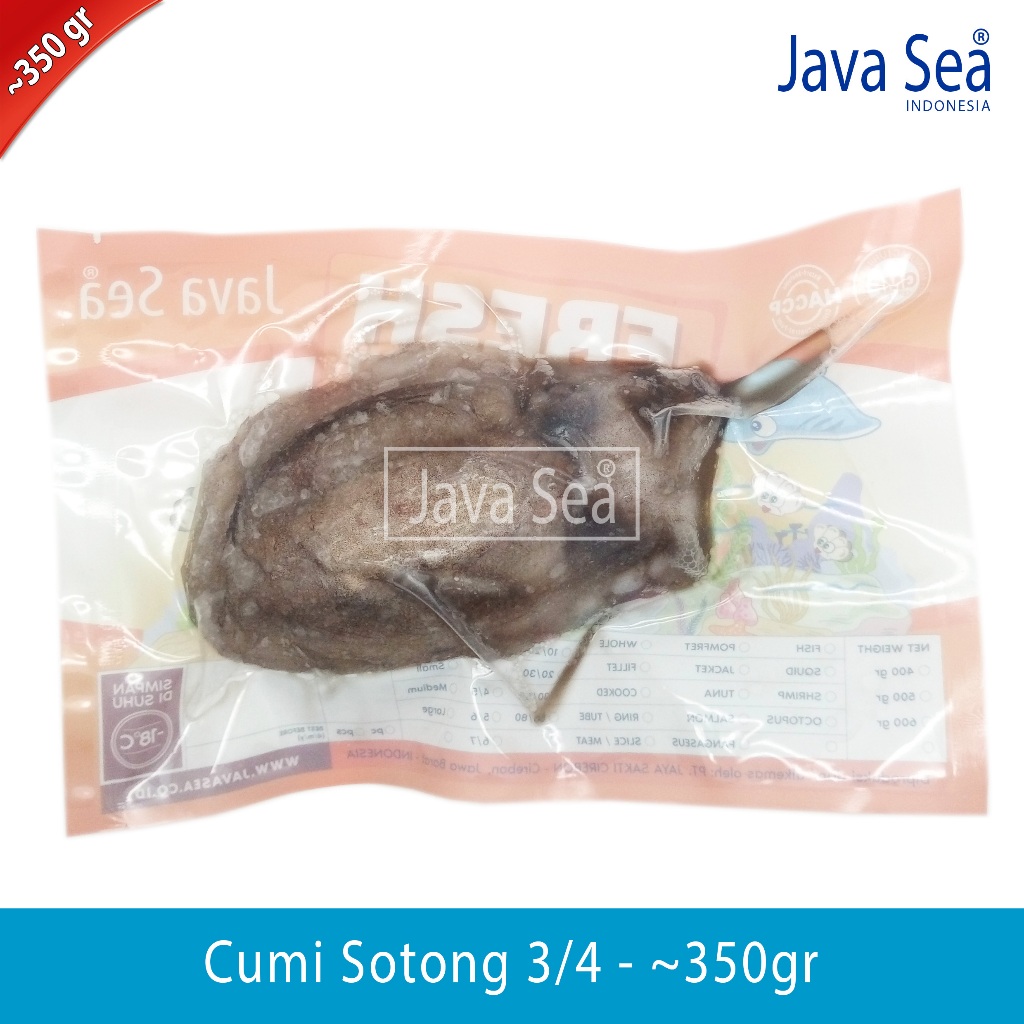 

Cumi Sotong Utuh / Blakutak 3/4 pack 300-400gr Java Sea