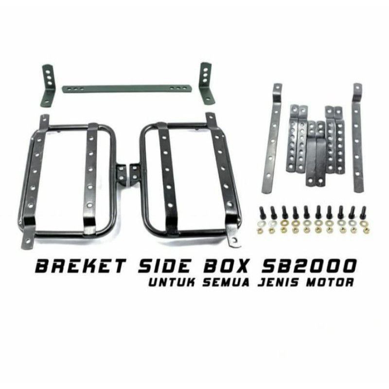 BRAKET BRACKET SIDE BOX SB 2000 + STABILIZER FULL FITTING UNIVERSAL
