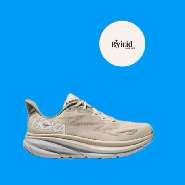 Hoka Clifton 9 Men's Running Shoes - Oat Milk/Barley