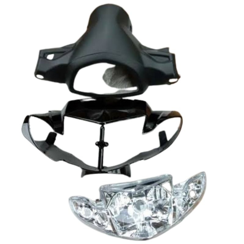 batok depan belakang Vega r new plus reflektor lampu depan Vega r new hitam