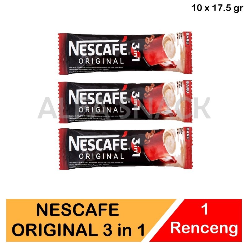 

Kopi Nescafe 3 in 1 Kemasan Renceng (10 sachet x 17.5 gram)