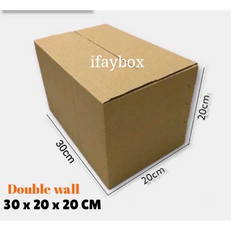 

Kardus box Uk. 30x20x20 cm Double wall polos