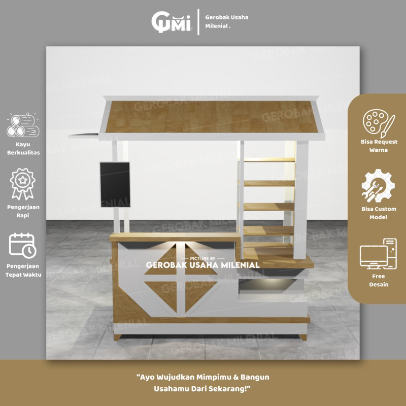 Gerobak Minuman Kekinian - Booth Aestetik | Booth Minuman model terbaru