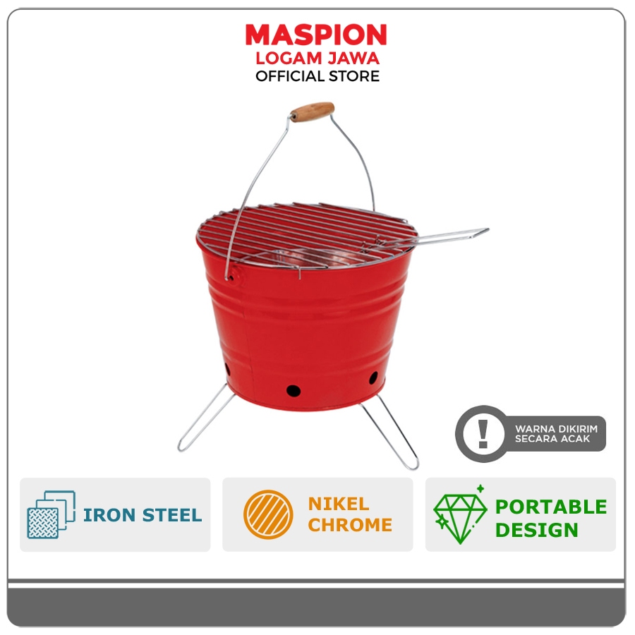 Maspion Maslon Panggangan Alumunium Bucket Grill 30 cm
