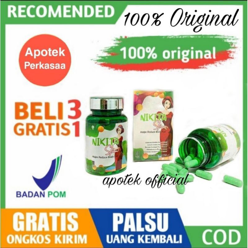 nikita Slim Obat Pelangsing Badan Diet Alami bpom extra strong
