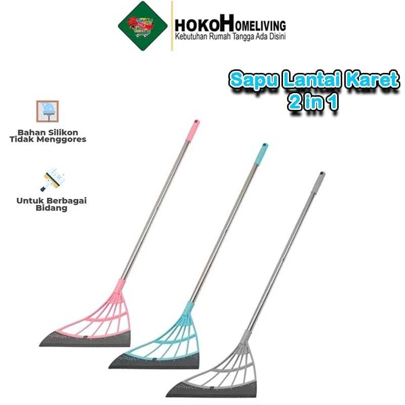 Sapu Pel Lantai / Sapu Karet 2in1 / Sapu Lipat SIlikon / Sapu Ajaib Multifungsi / Sapu Wiper