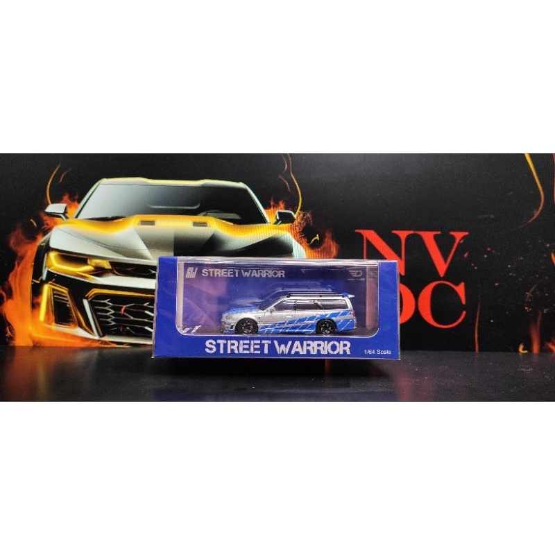 Street Warrior Nissan Stagea R34 silver blue FnF