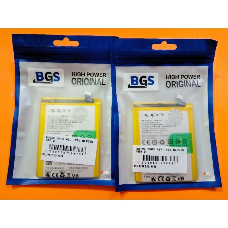 Baterai Oppo Neo 9 A37 A37F BLP615 original 99% & 100%