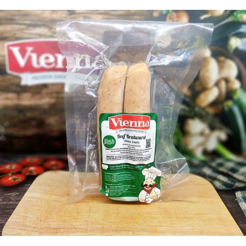 

Vienna Beef blackpepper bratwurst 200 gram