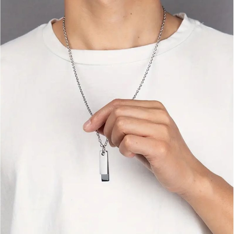PROMO KALUNG TITANIUM RANTAI DOUBLE PLAT PANJANG PENDEK ANTI KARAT TERBARU PLAT KALUNG PRIA