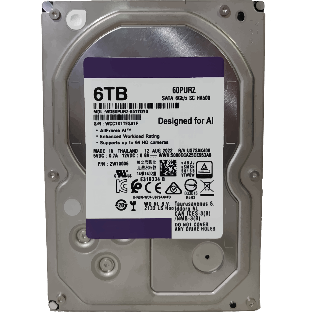 hardisk wd purple 6 tb / hdd cctv 6Tb