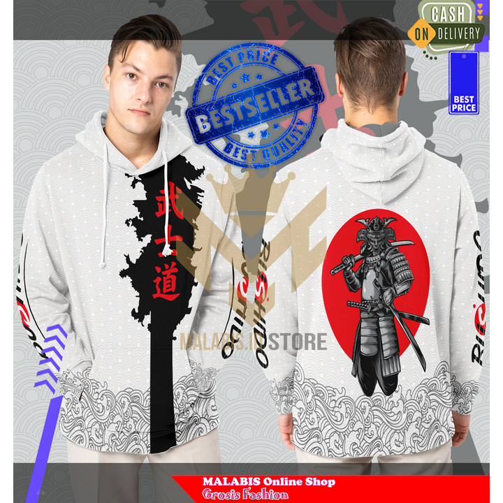 Jaket Hoodie Bushido FULLPRINTING Pria Premium Terbaru Art 1