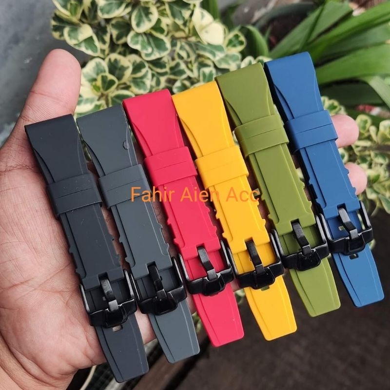 RUBBER STRAP TALI JAM 22MM 24MM 26MM AC ALAEXANDRE CHRISTIE  RUBBER SILIKON TALIJAM