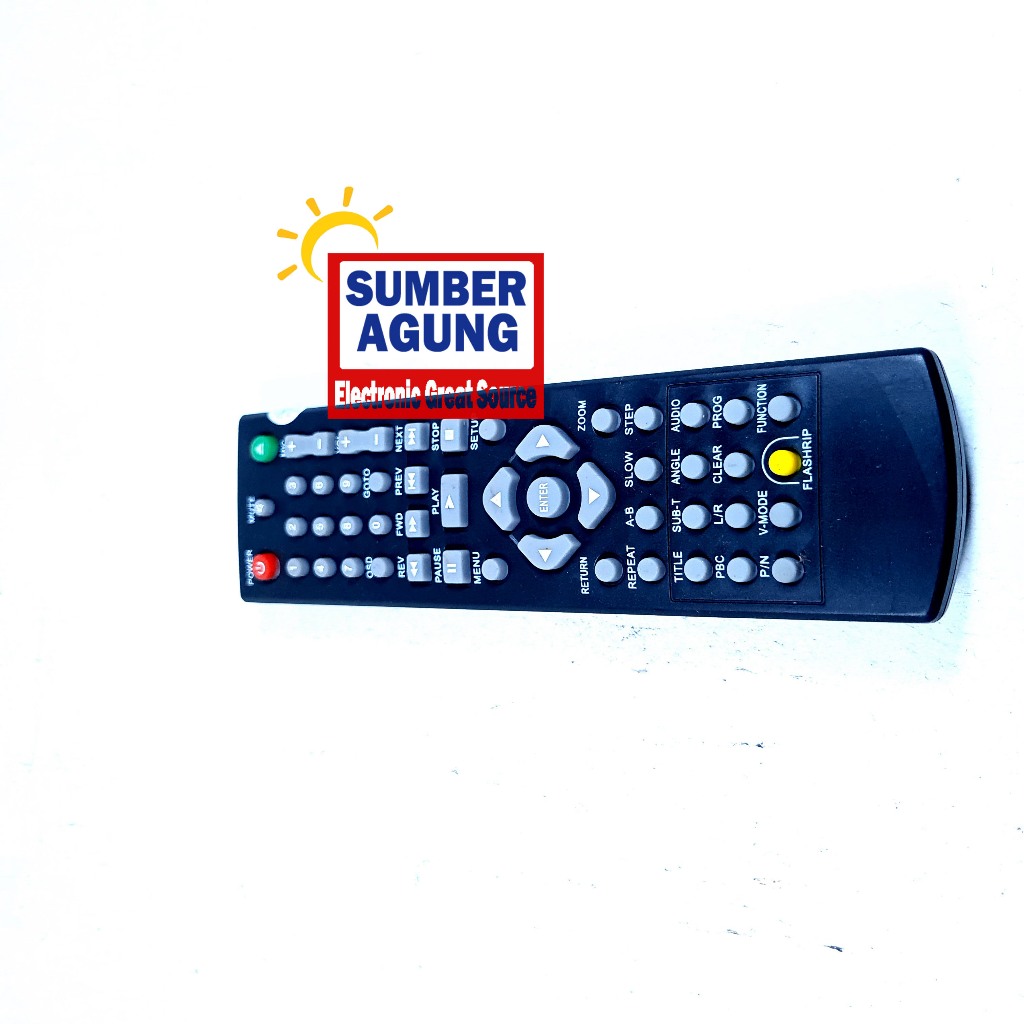 Remot DVD Polytron Plastik Biru Star Bintang Universal Label Remote Control DVD VCD Player Hitam