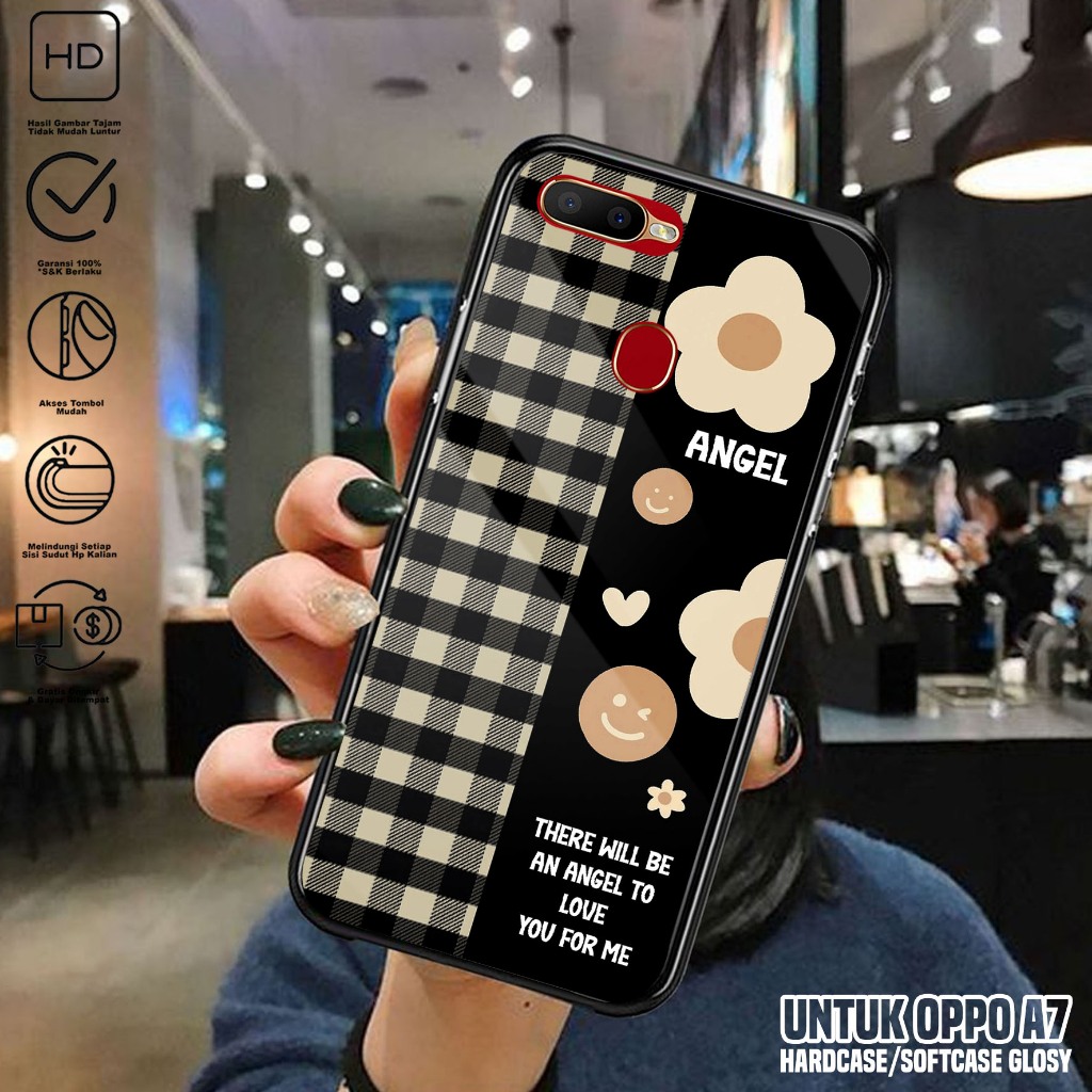 Case Oppo A7 - Casing Hp Oppo A7 Terbaru ( BUNGA ) - Kesing Hp Oppo A7 - Silikon Hp - Cover Hp - Mik